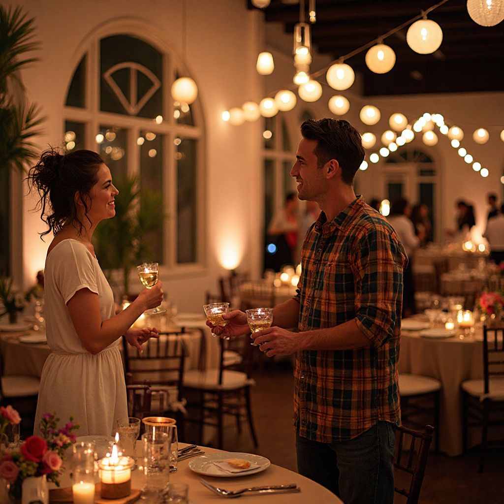 Team setting up event